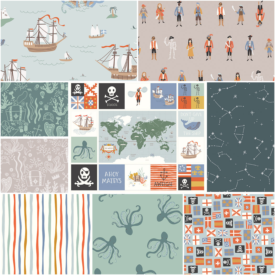 Hoist The Sails | 1 Yard Bundle - Mist