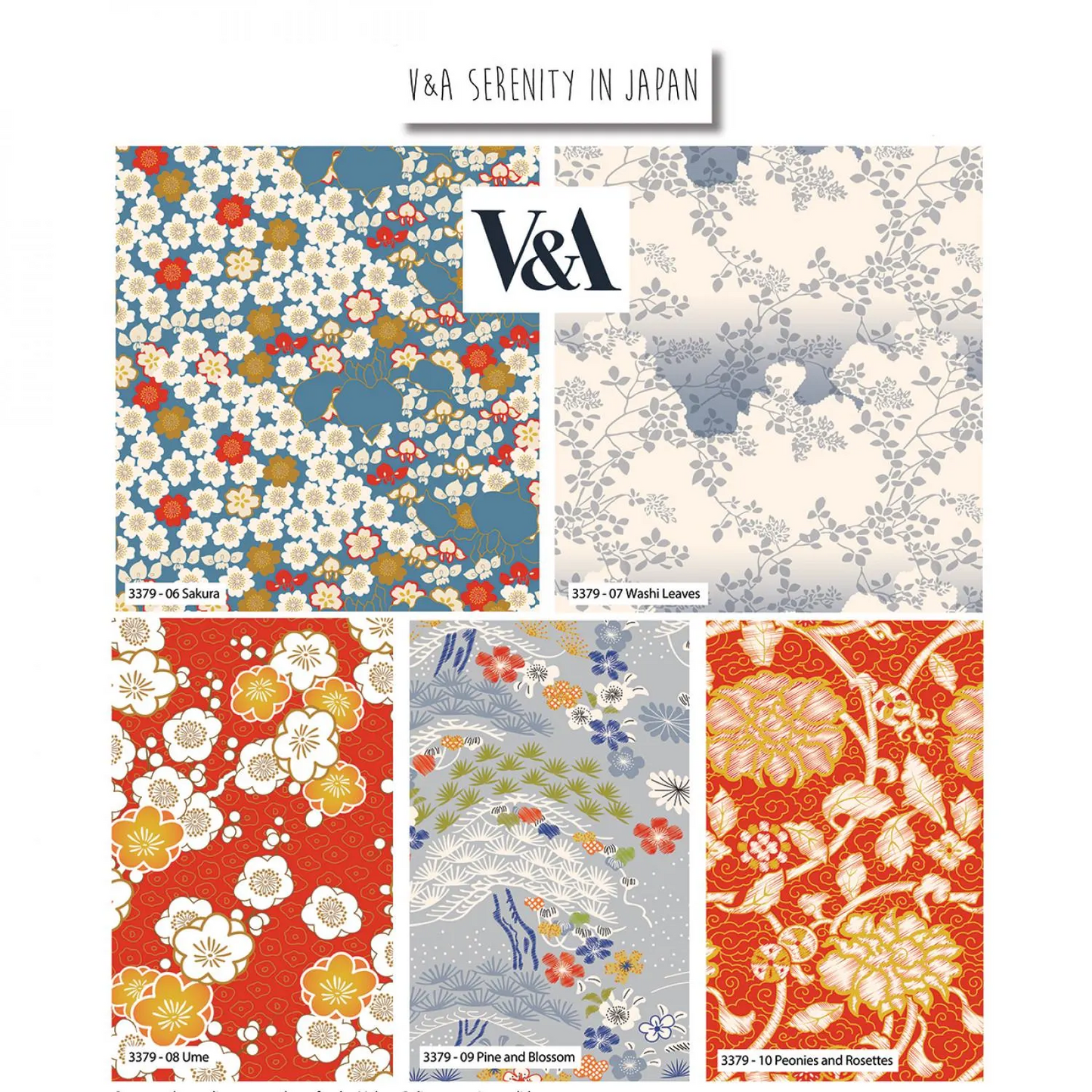 Serenity in Japan Sakura| Digital Organic Fat Quarter Bundle
