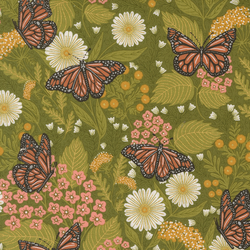 Bee Garden | Butterfly Florals Ivy Metallic