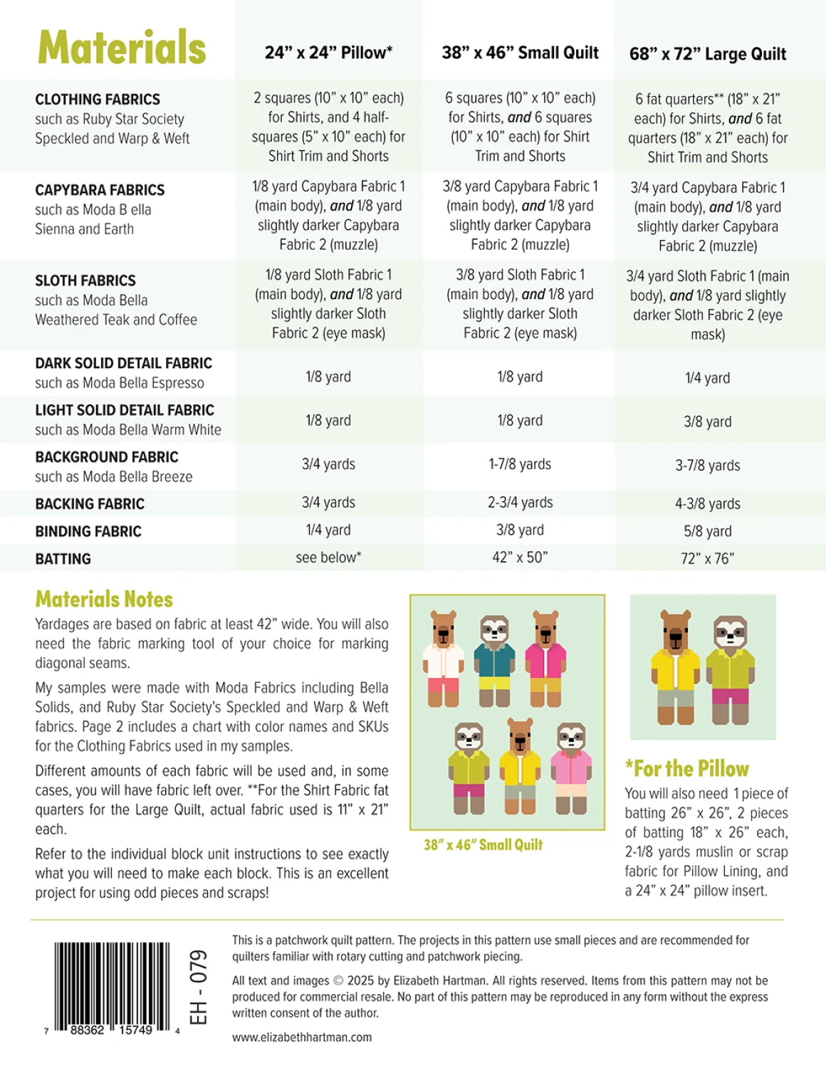 Capybara and Sloth | Elizabeth Hartman