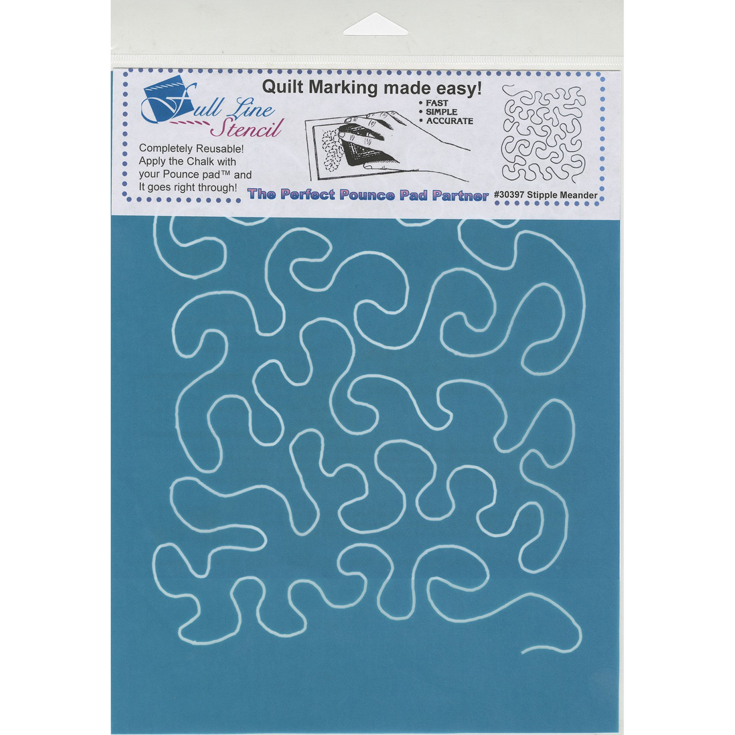 Full Line Stencil Stipple Meander Background | Hancy Manufacturing