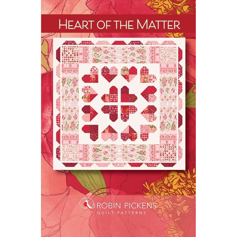 Heart of the Matter Quilt Kit Featuring Darling Peony by Robin Pickens