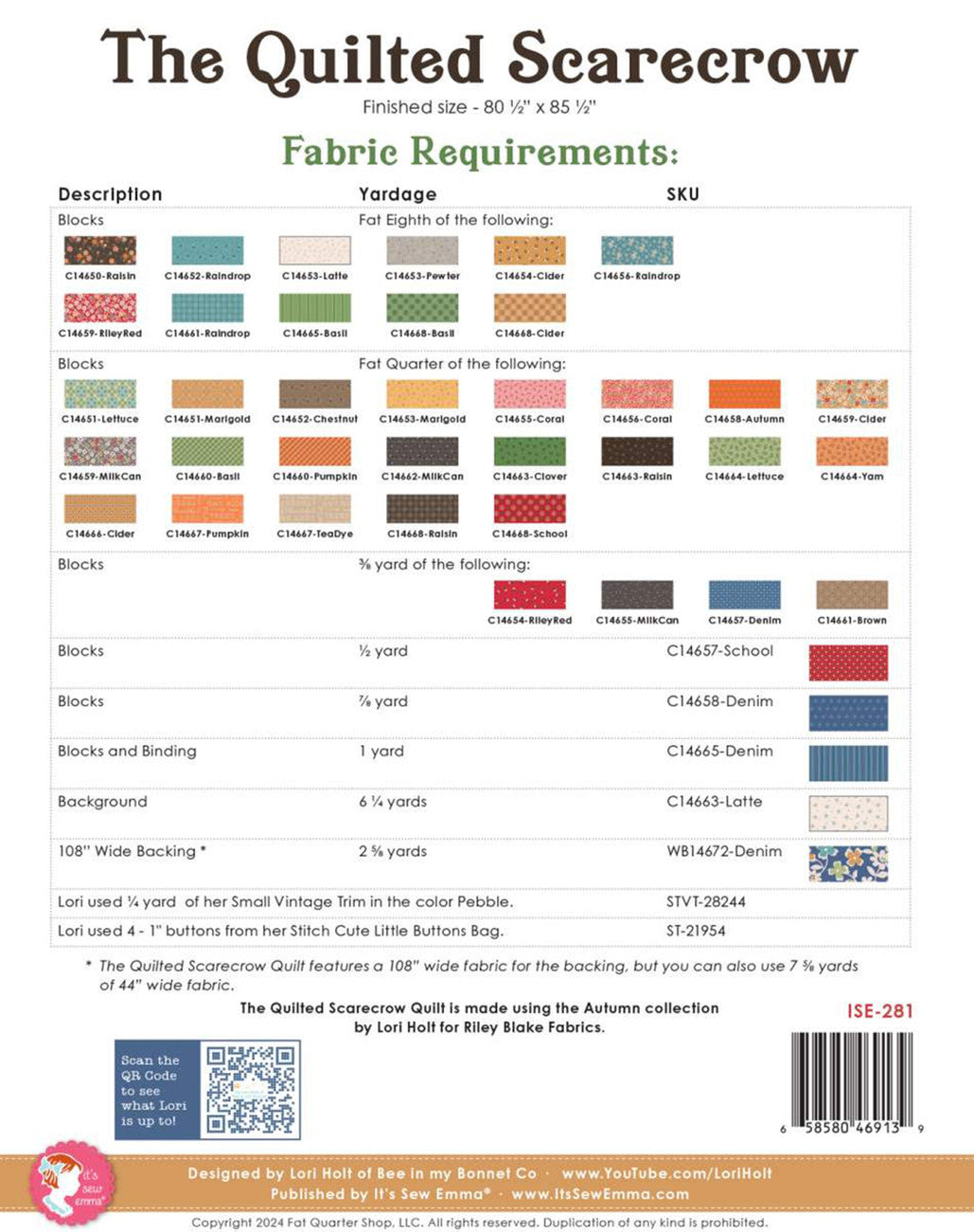 The Quilted Scarecrow | It's Sew Emma