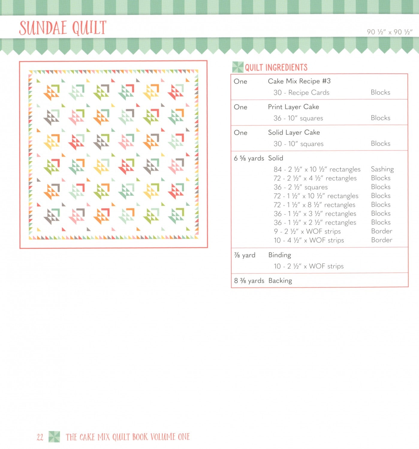 The Cake Mix Quilt Book Volume 1