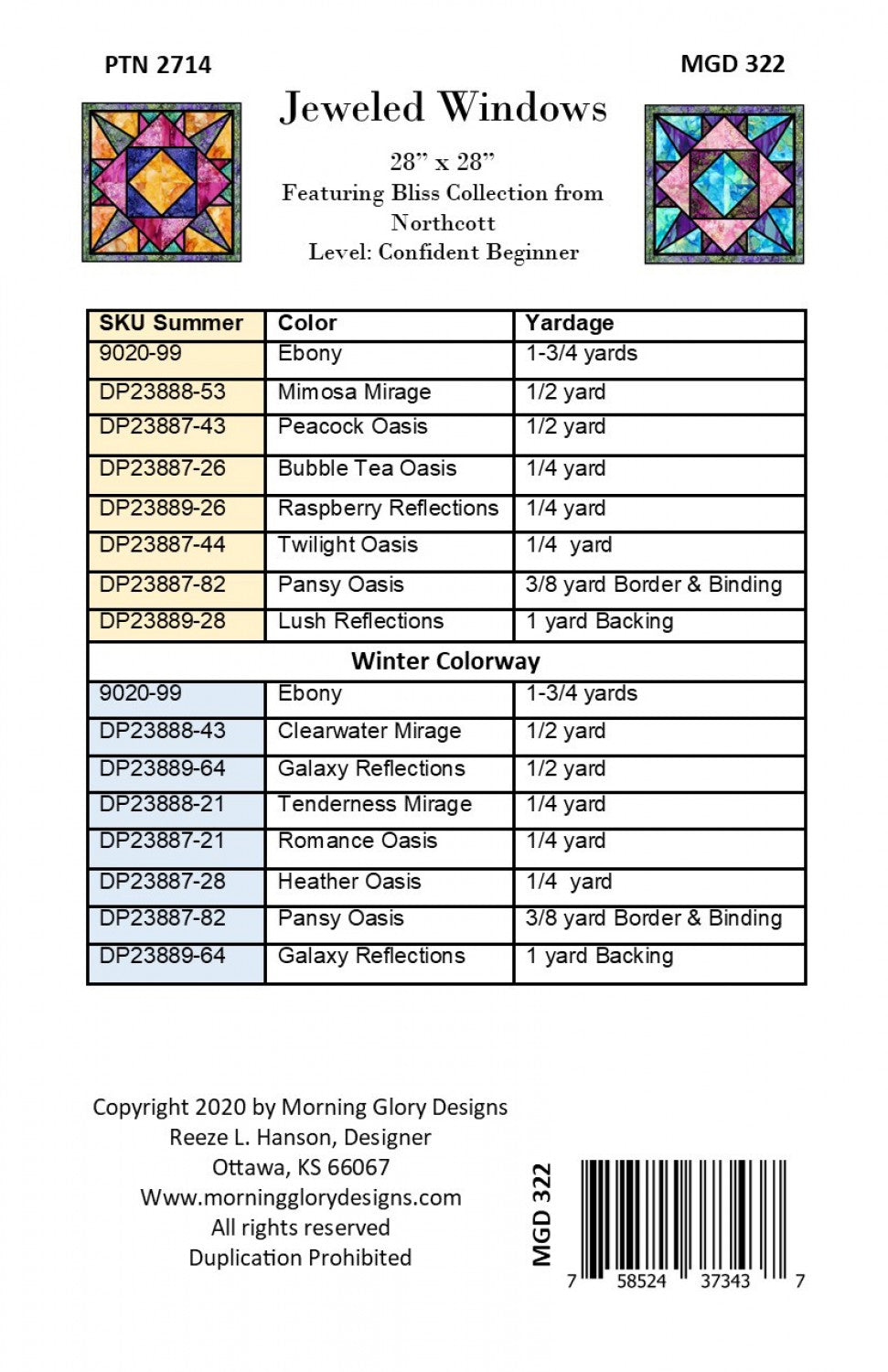 Jeweled Windows | Morning Glory Designs