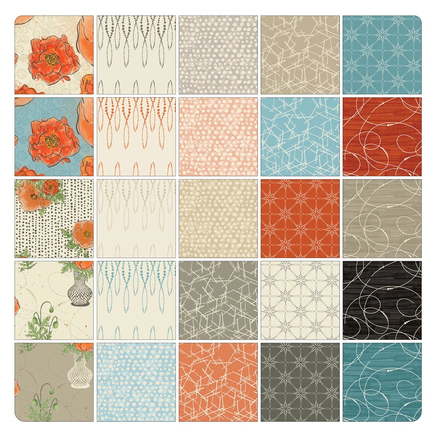 Contempto 2 Quilt Kit Featuring Modern Vintage Treasured by Rachel Rossi Collection