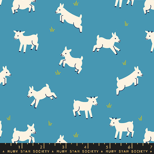 Animal Animal | Baby Goats Vintage Blue