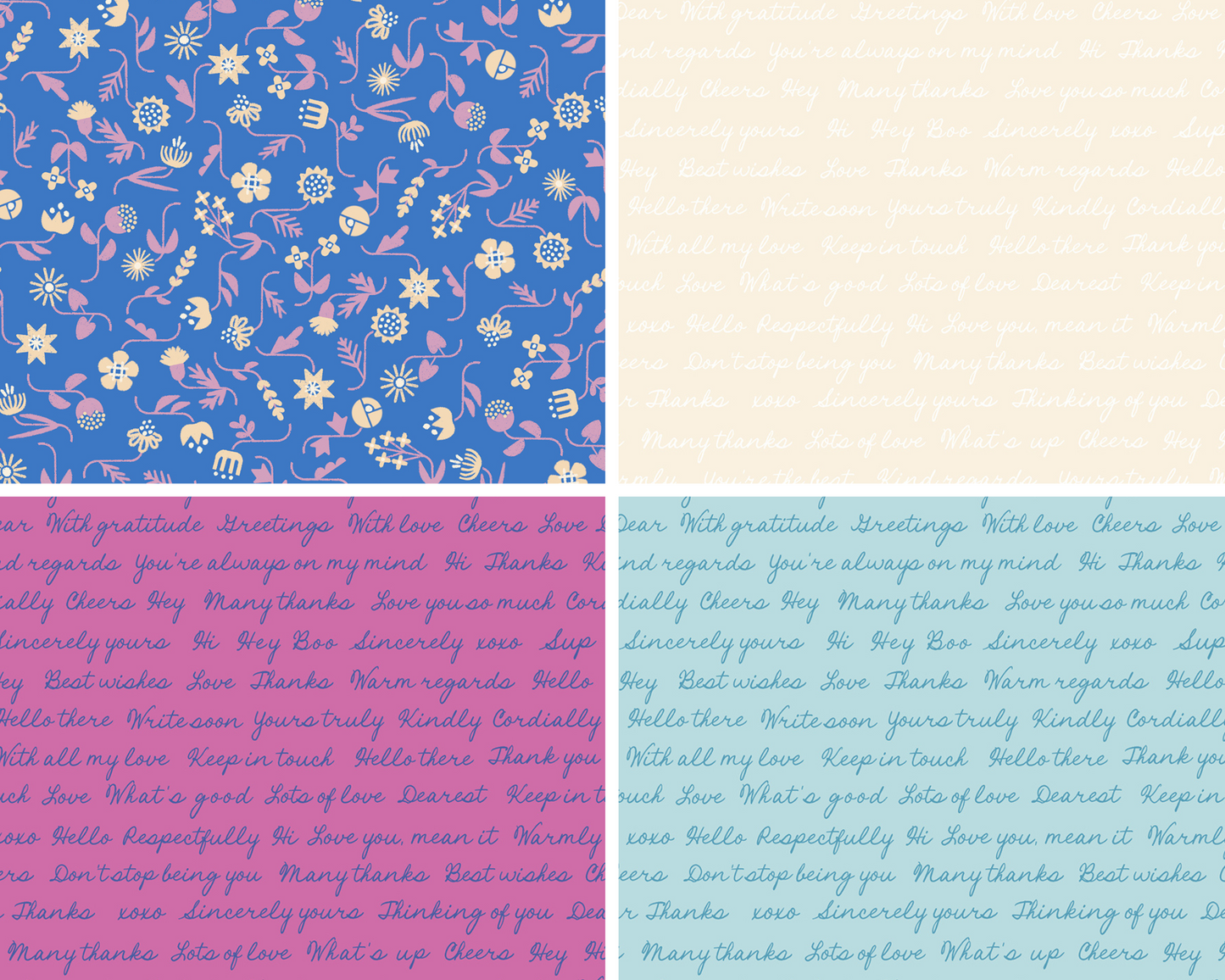 Love You Mean It Boxed Quilt Kit Featuring Salutations by Rashida Coleman Hale