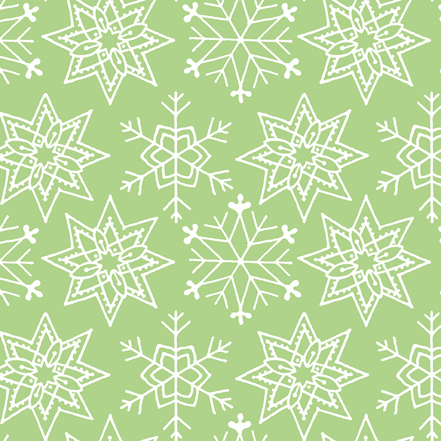 All About Christmas | Snowflakes Green