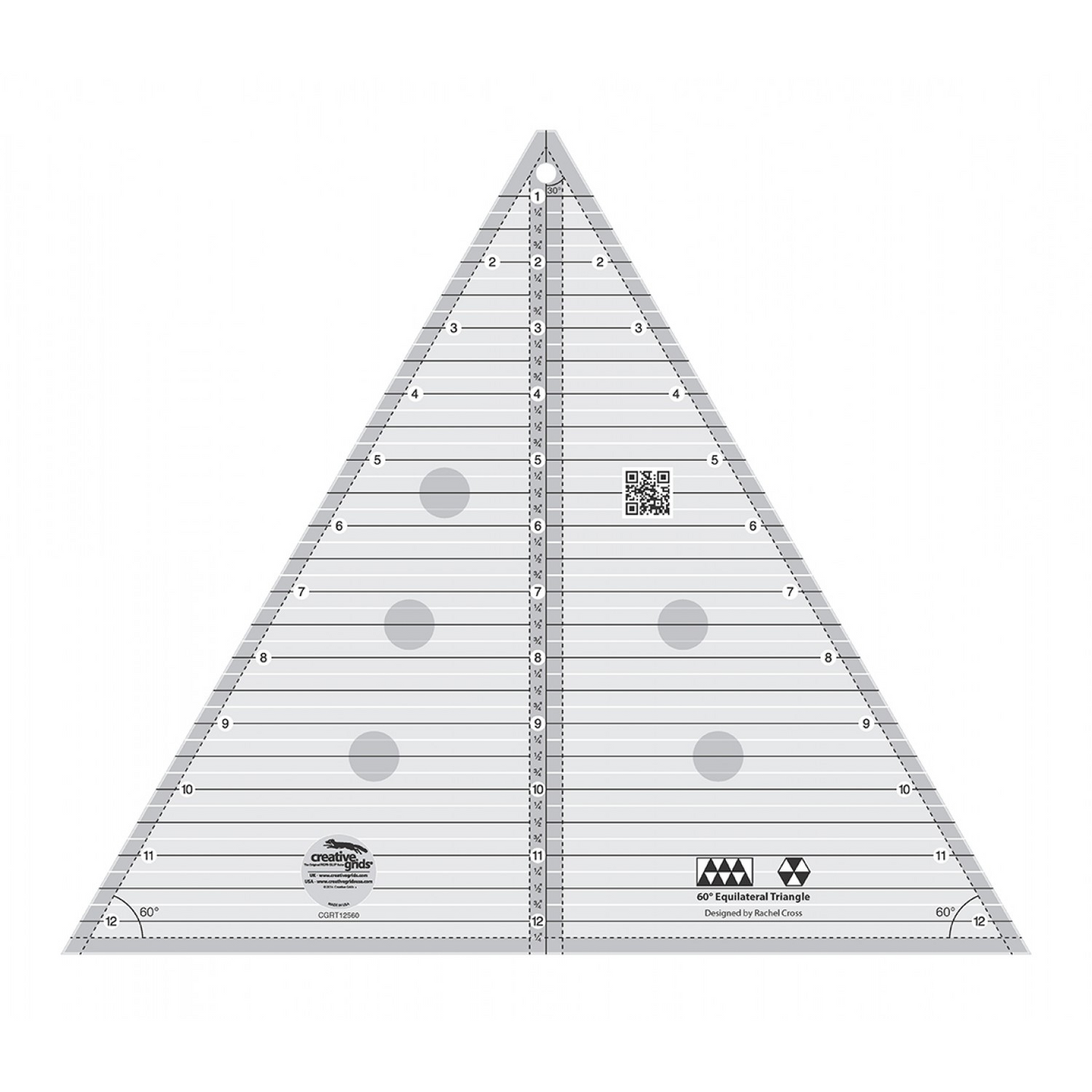 60 Degree Triangle 12" Quilt Ruler | Creative Grids