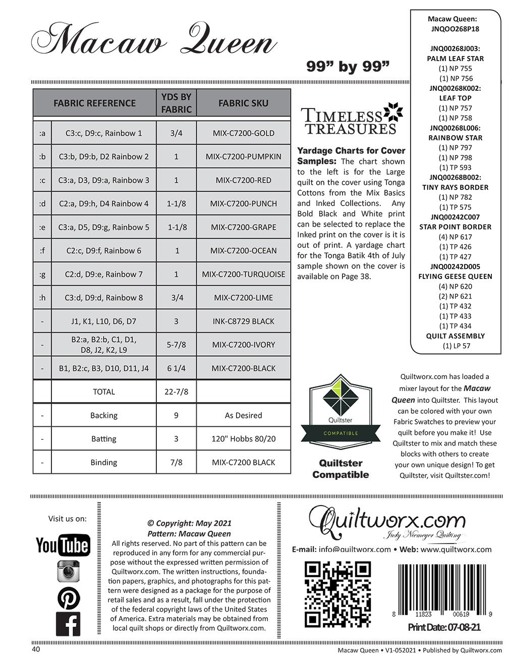 Macaw Queen | Quiltworx