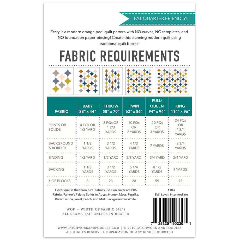 Zesty | Patchwork & Poodles