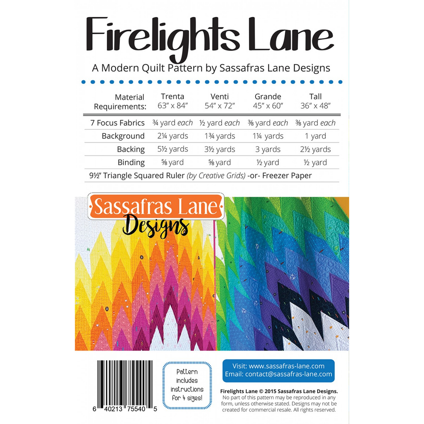 Firelights Lane | Sassafras Lane Designs