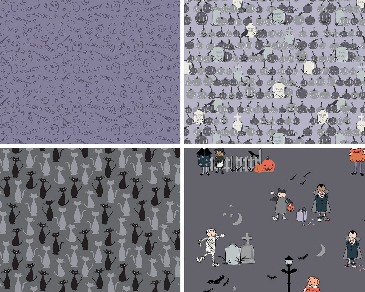 Spooky Hollow | 1 Yard Bundle - Gray