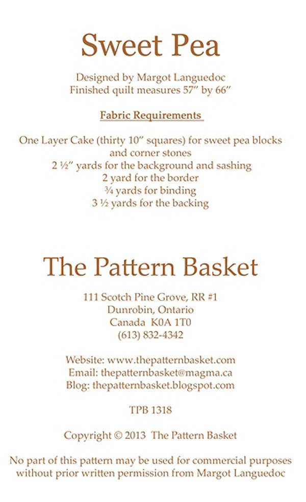 Sweet Pea | The Pattern Basket