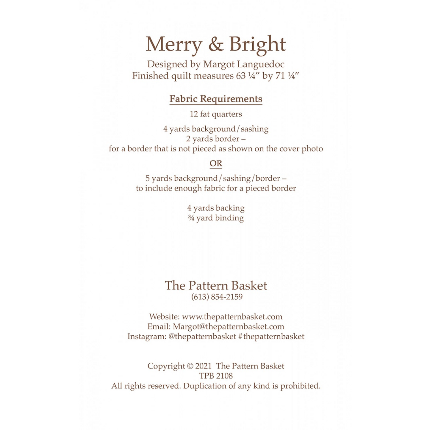 Merry & Bright | The Pattern Basket