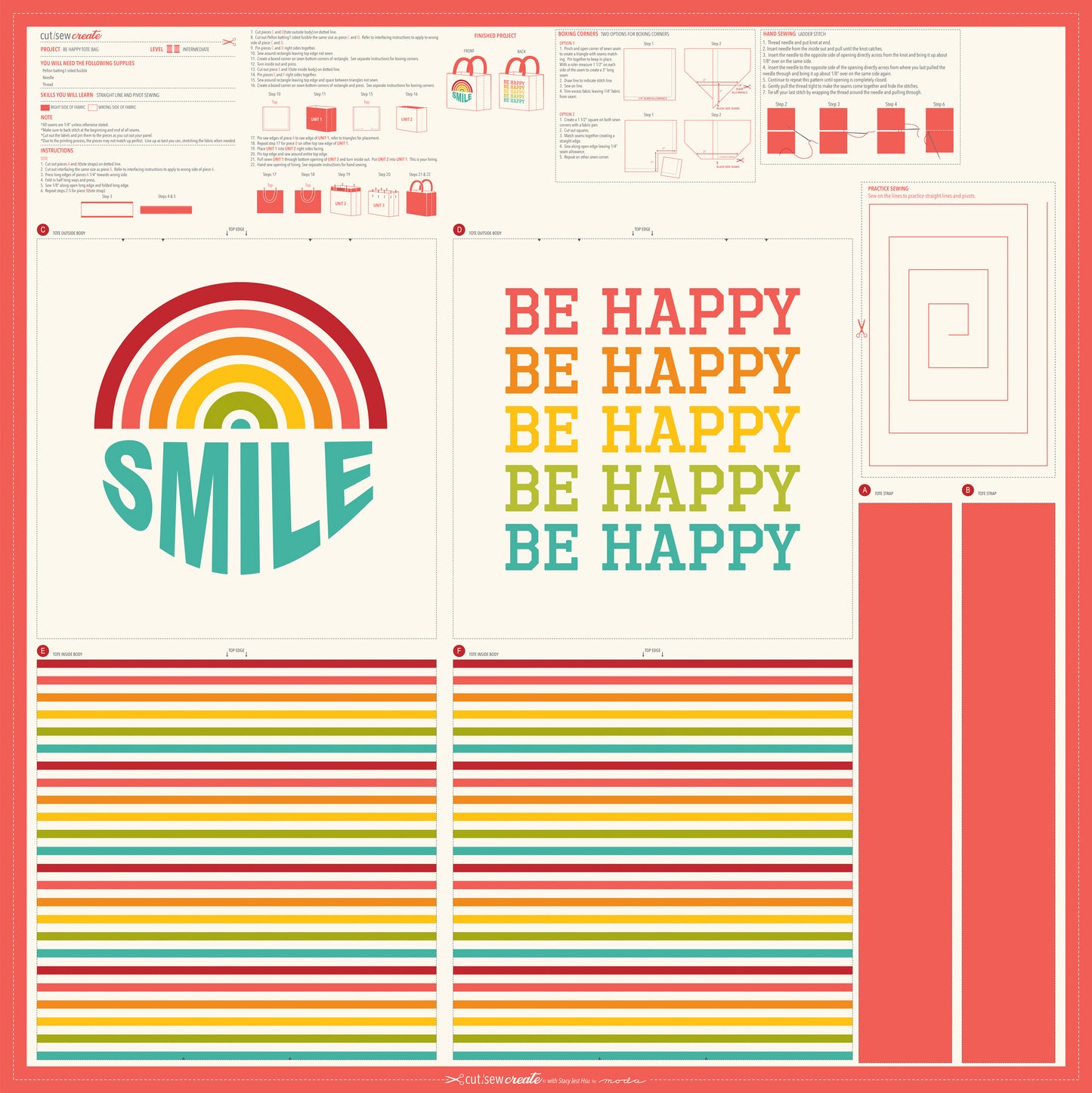 Cut Sew Create 2 | Be Happy Tote