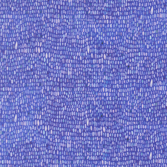 Blue-purple patterned fabric designed to look like a paint palette.