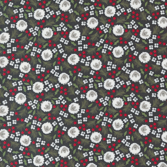 Starberry | Woolen Small Floral Sheep Charcoal