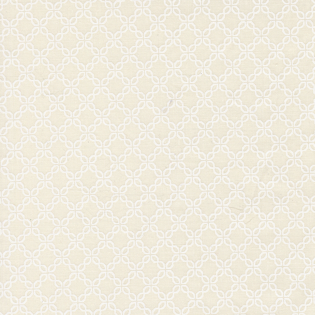 White geometric pattern on a cream background