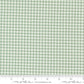 Blue-Green and white checkered fabric pattern with a ruler at the bottom