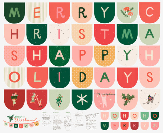 Tiny Christmas | Garland Panel Snow