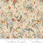 Floral fabric pattern with a ruler at the bottom for scale, featuring Moda Fabrics branding.