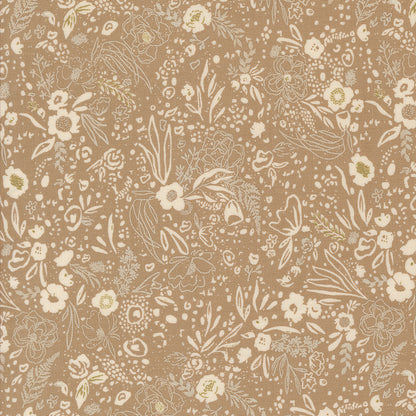 Tonal Floral pattern on a beige background