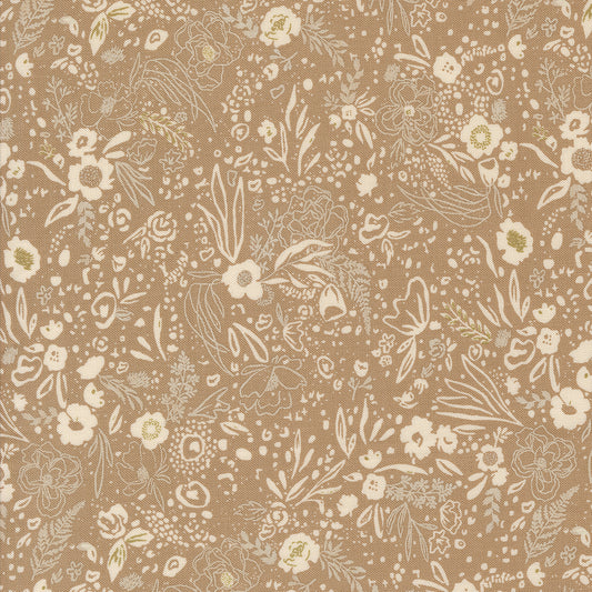 Tonal Floral pattern on a beige background