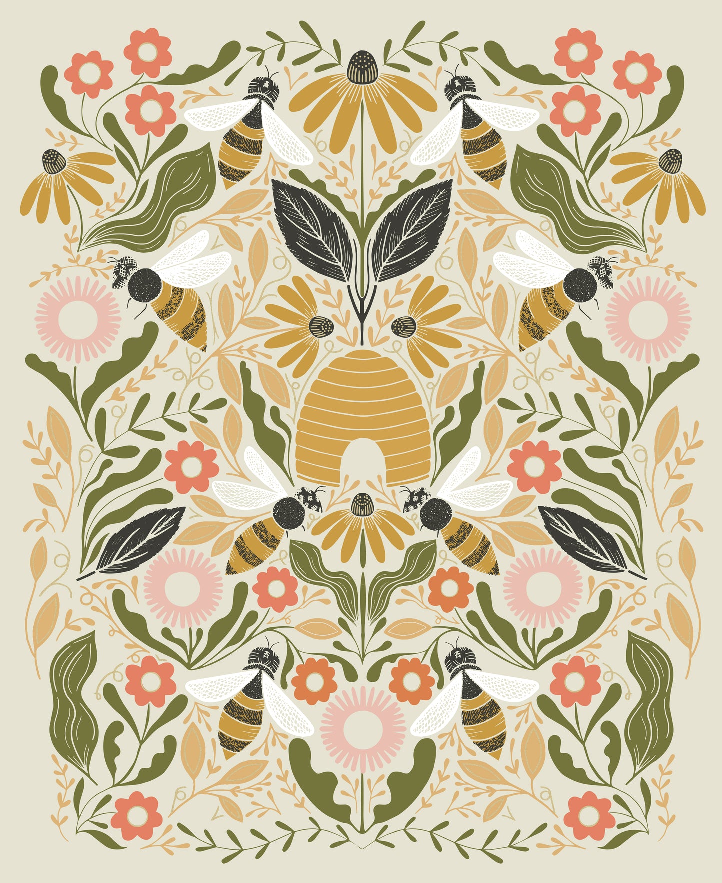 Bee Garden Boxed Quilt Kit Featuring Bee Garden by Gingiber