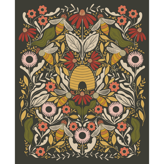 Bee Garden | Bee Garden Panel Black Metallic