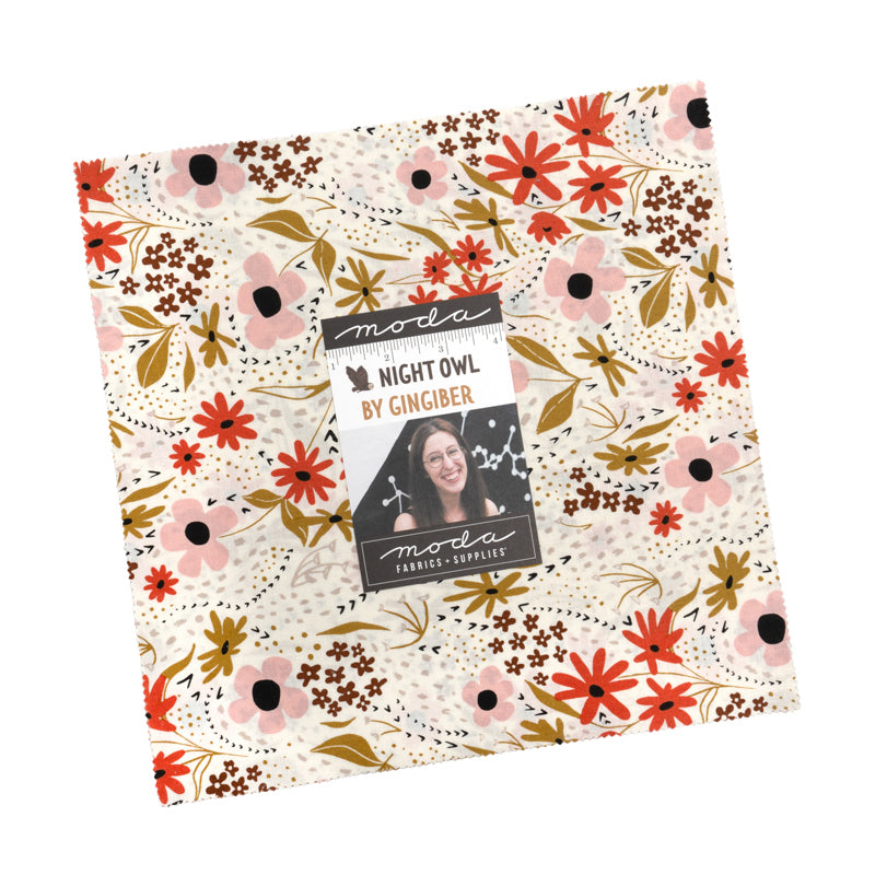 Night Owl Layer Cake with 'Moda' label featuring a Gingiber's face