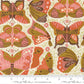 Butterfly pattern fabric with Moda label and ruler at the bottom