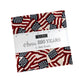 Top view of the America 250 Years Charm Pack by Deb Strain for Moda Fabrics