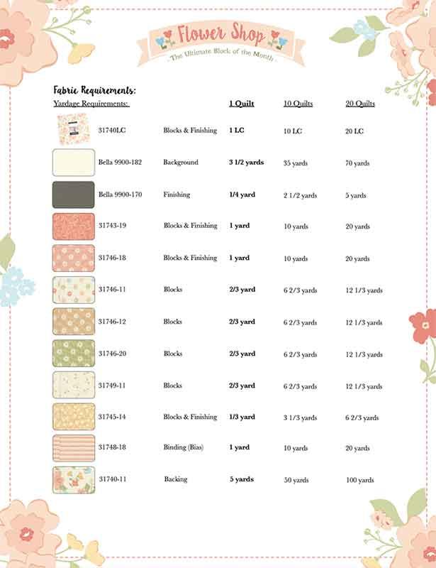 Flower Shop BOM Pattern | My Sew Quilty Life