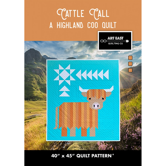 Cattle Call - a Highland Coo Quilt Pattern | Art East Quilting Co