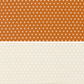 Two fabric swatches from the Animal Park Fun line. Each shows polka dots on an orange, or white solid background.