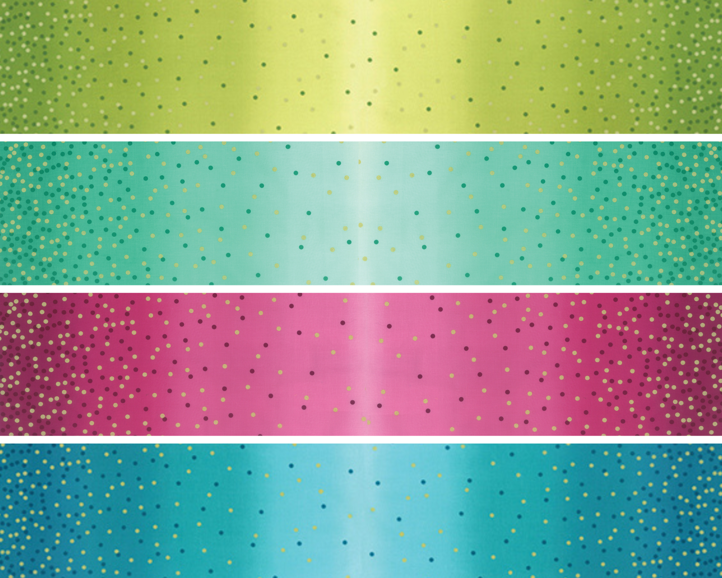 Ombre Trip Around the World Quilt Kit Featuring Best of Ombre Confetti Metallic by V and Co.