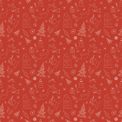 Christmas Is In Town | Doodles Red