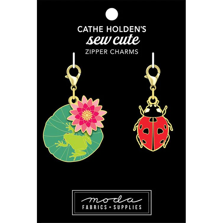 Zipper Pulls by Cathe Holden | Frog and Lady Bug