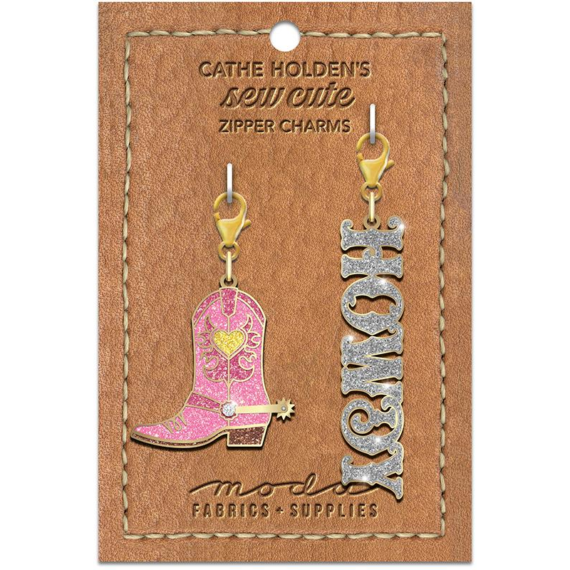 Boot Pull Pattern Zipper Pulls by Cathe Holden | Cowboy Boot and Howdy – Destination Fabrics