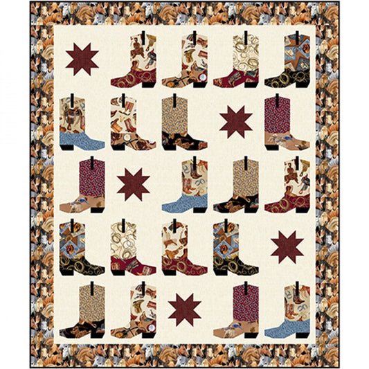 Cute Boot Quilt Kit Featuring Yellowstone by Kanvas Studio