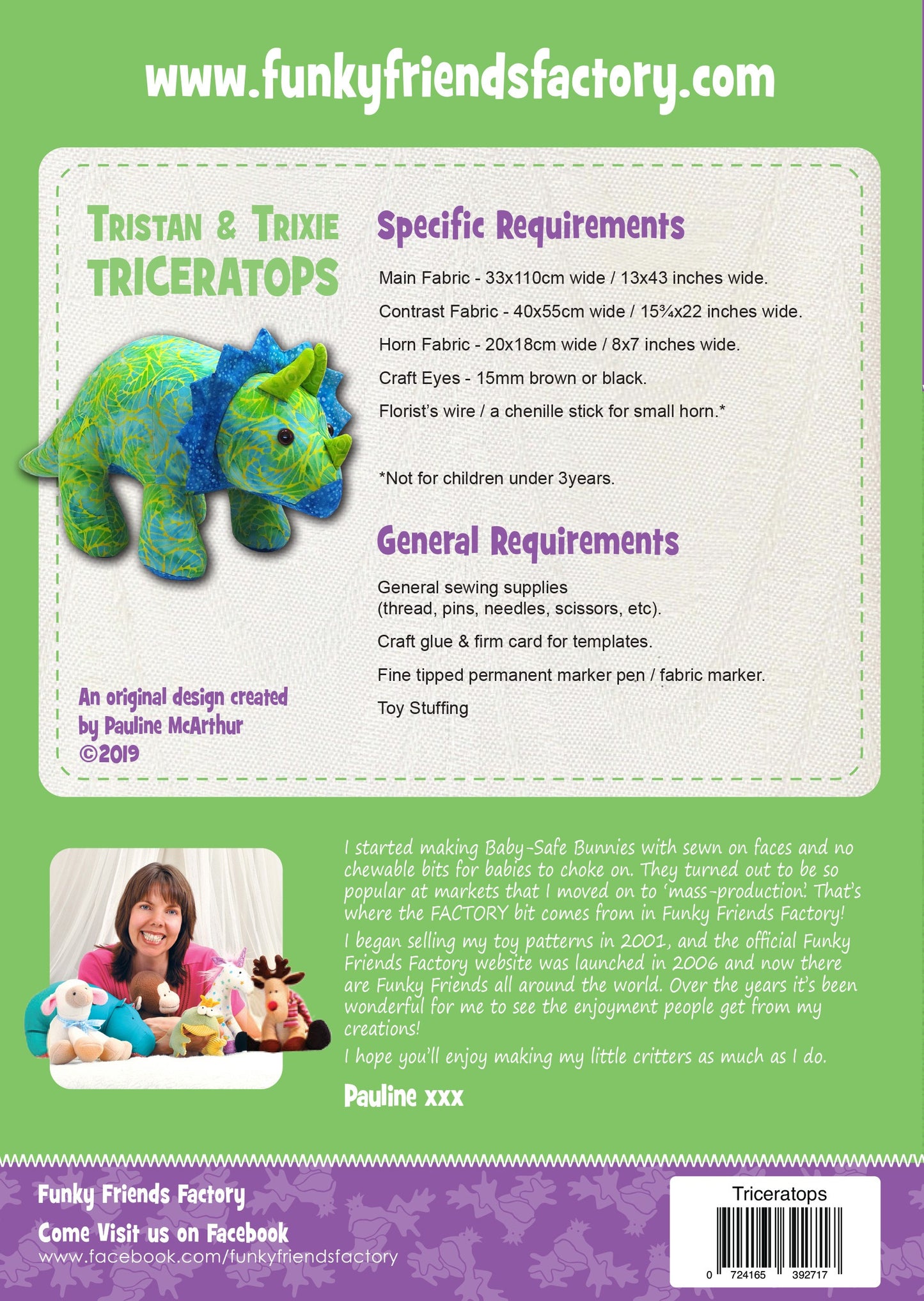 Trixie And Tristan Triceratops | Funky Friends Factory