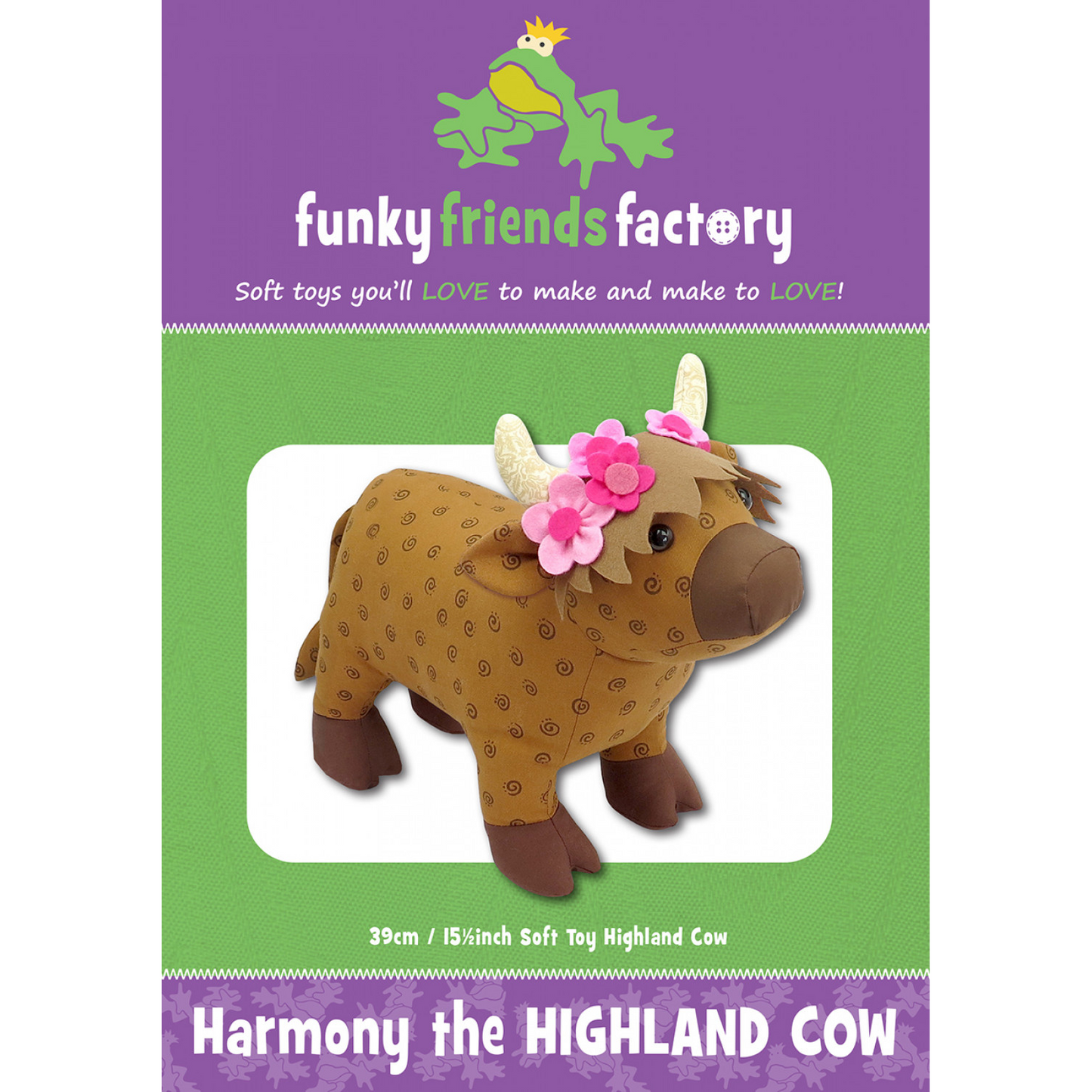 Harmony The Highland Cow Funky Friends Factory Destination Fabrics