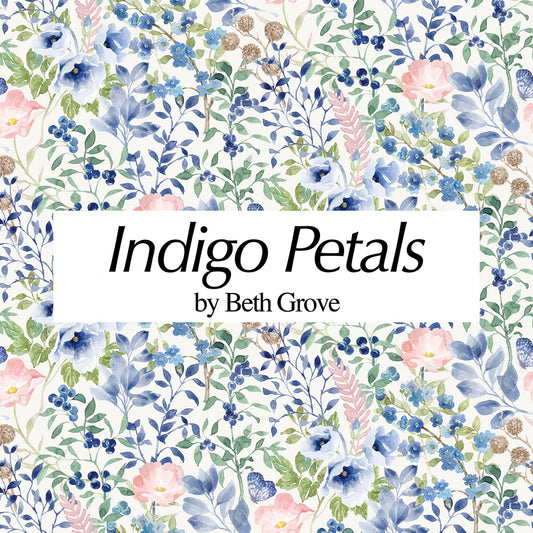 Indigo Petals | 5" Squares