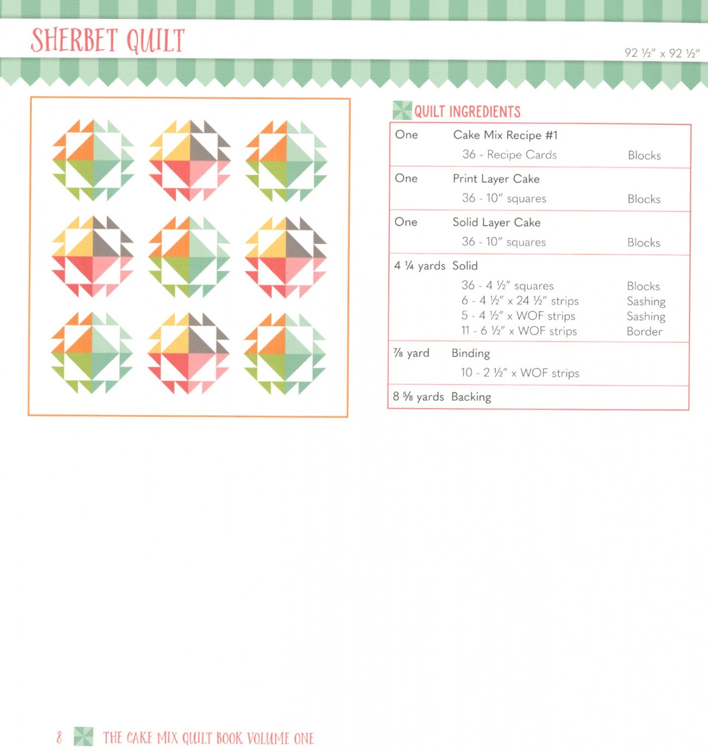 The Cake Mix Quilt Book Volume 1