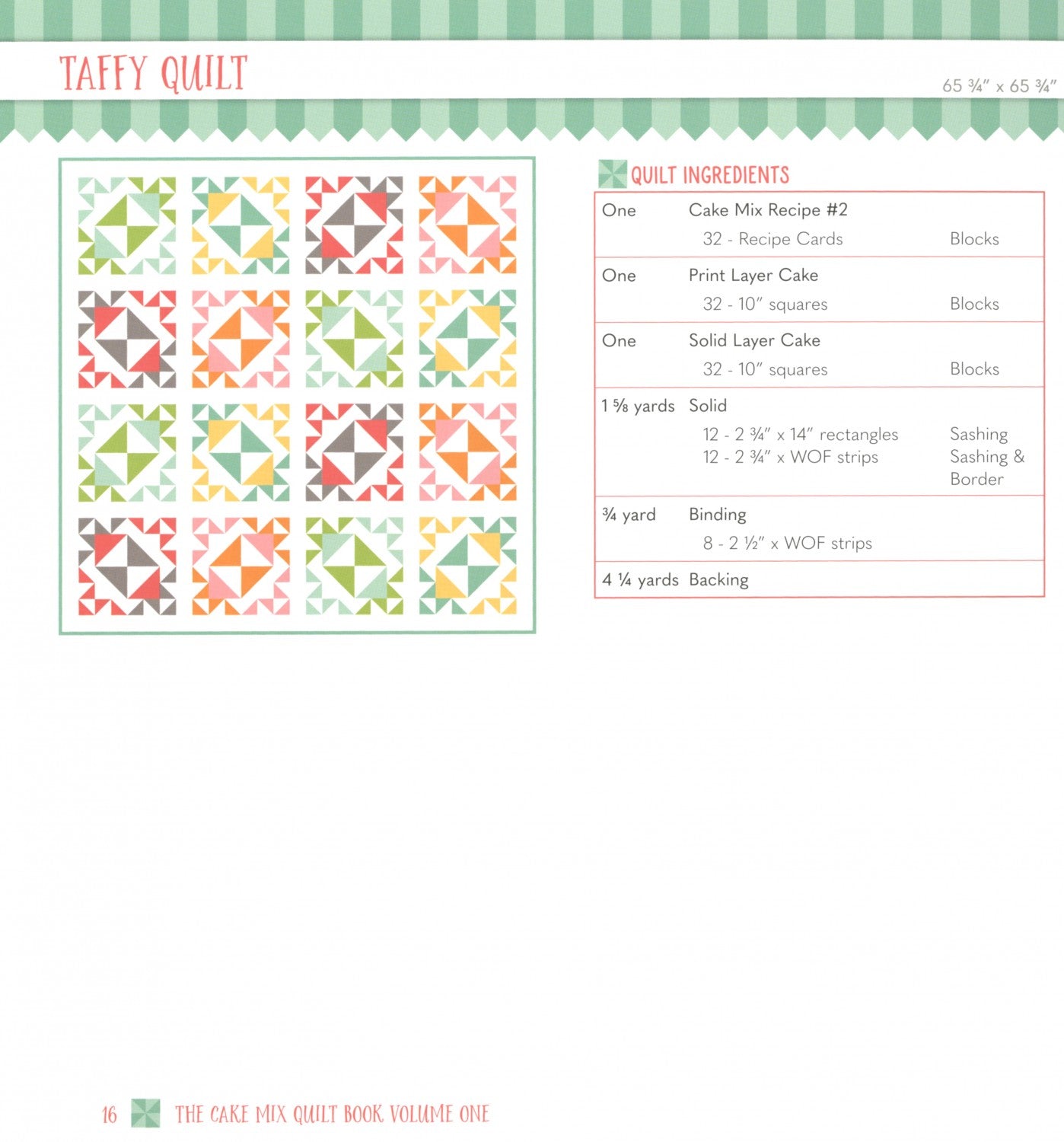 The Cake Mix Quilt Book Volume 1