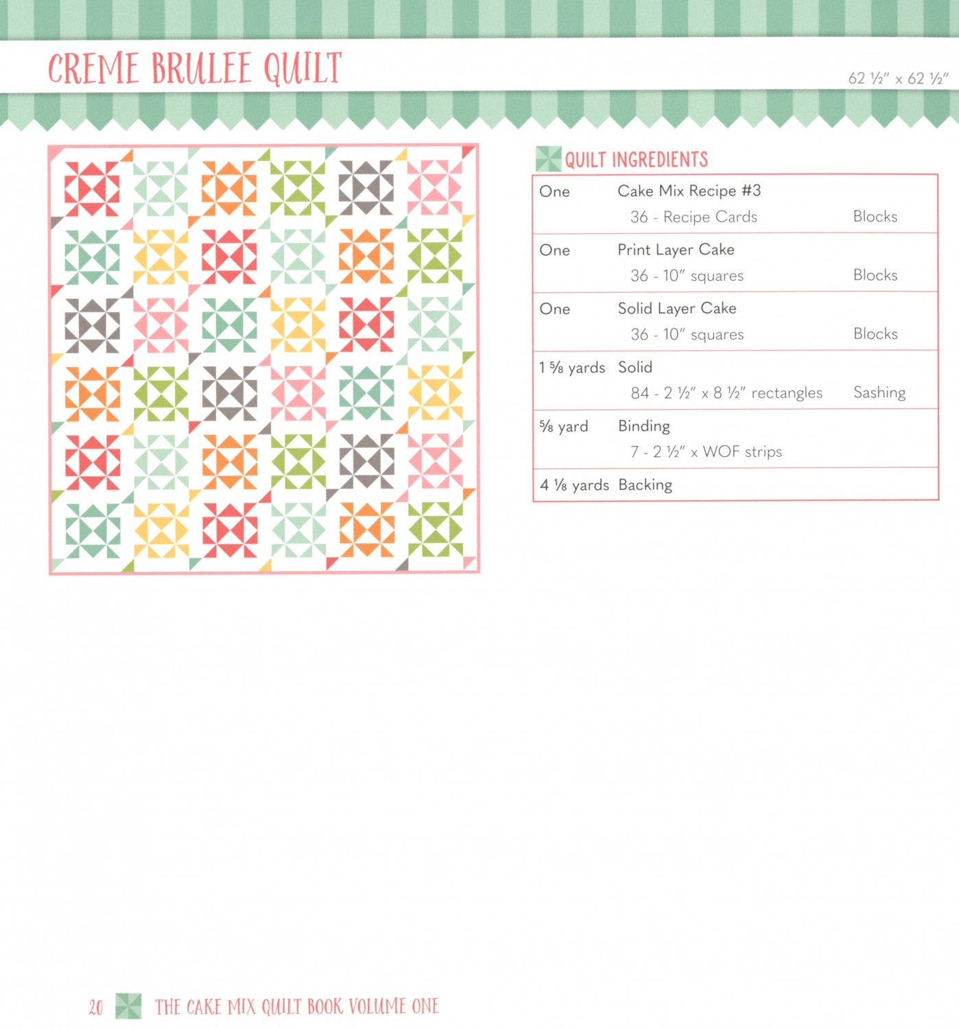 The Cake Mix Quilt Book Volume 1