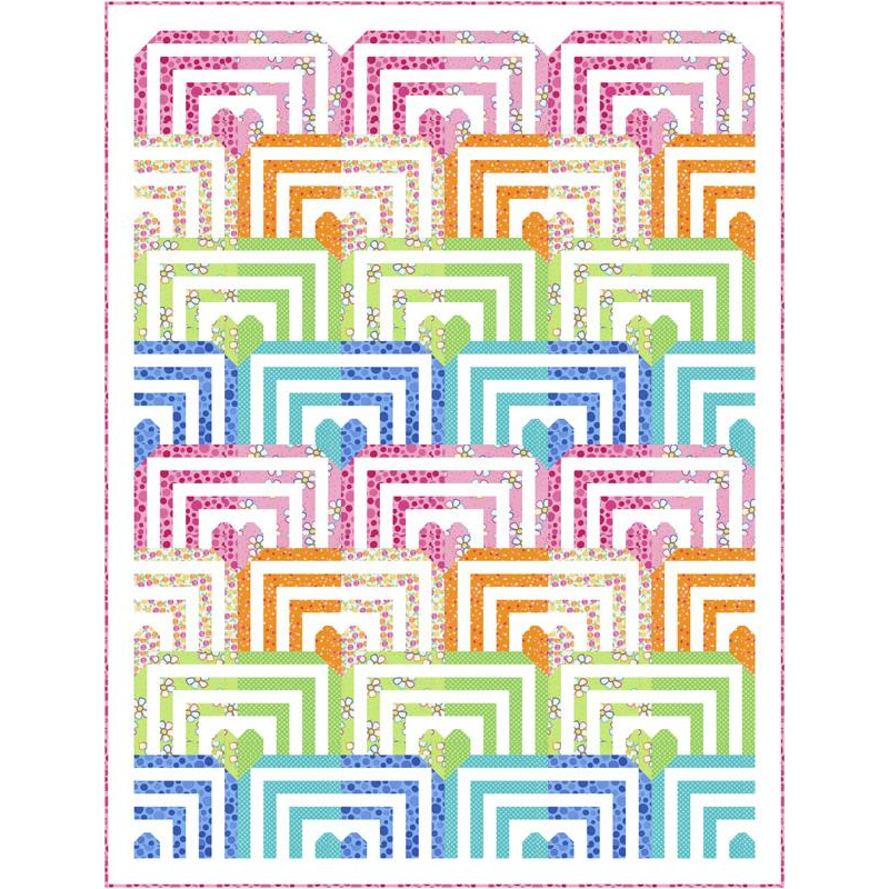 In My Heart Boxed Quilt Kit Featuring Fiesta by Me and My Sister Designs
