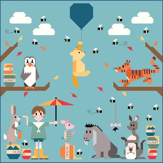 100 Acre Wood Boxed Quilt Kit Featuring Confetti Cottons and Lori Holt Basics